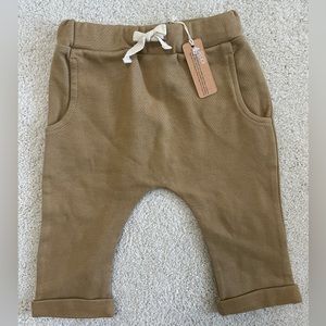 Milkbarn 3-6 mo baby boy pants Khaki Tan Boutique NWT